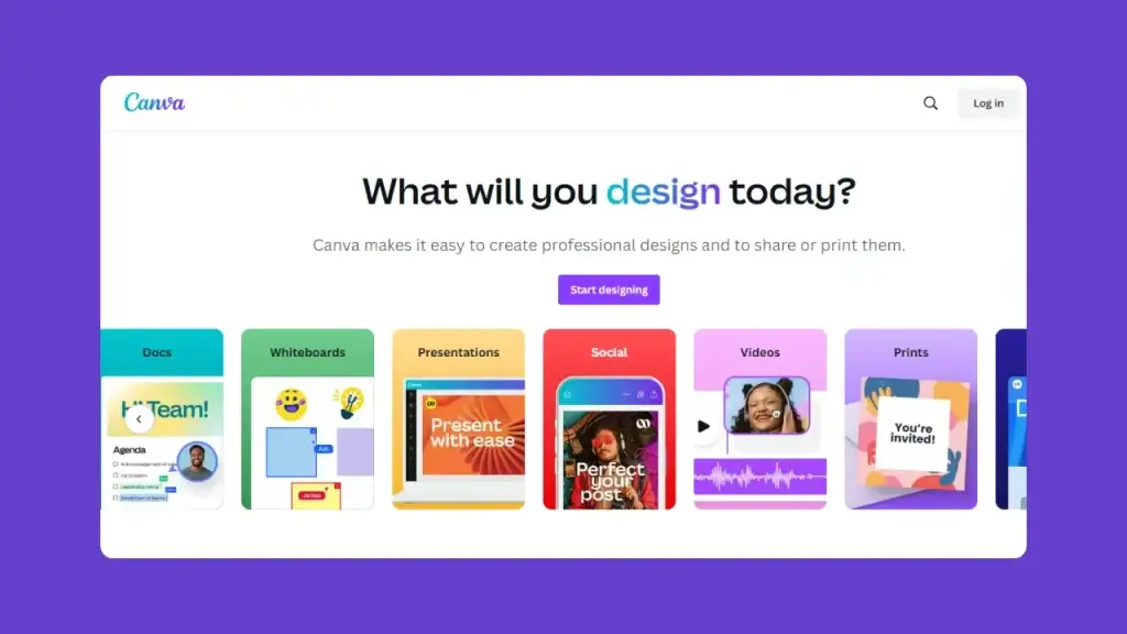 Graphic designing platform where users design their creativity.