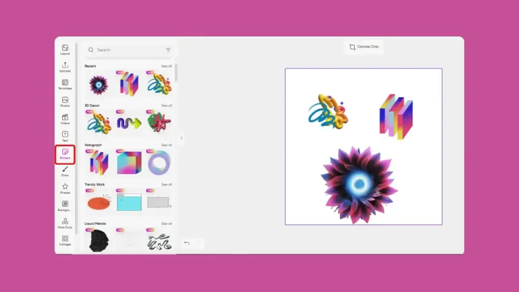 PicsArt library of stickers and clip art.