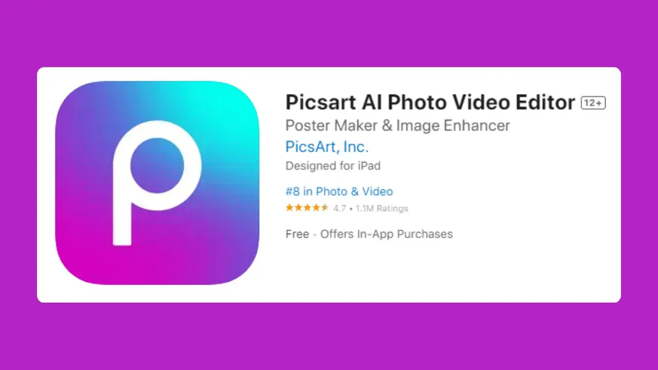 PicsArt for iOS Banner